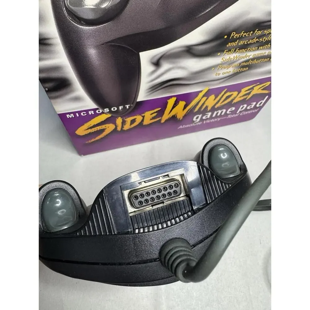 Microsoft SideWinder Game Pad Vintage PC USB Controller w/ Original Box 1996